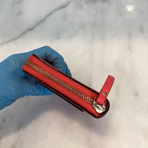 Kate Spade Neon Leather Wallet Sleek Full Zip Design - Picture 7 of 16